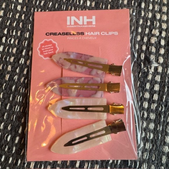 INH Insert Name Here 444 Hair Pin Pack Set of 4 Creaseless Clips - Picture 5 of 6